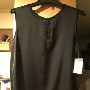 Black Sleeveless Sequin Blouse